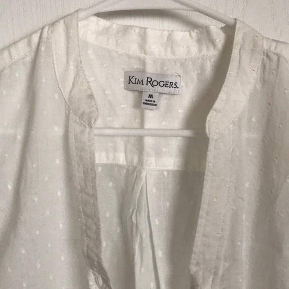 Kim Rogers White Sleeveless top Medium - Picture 2 of 2